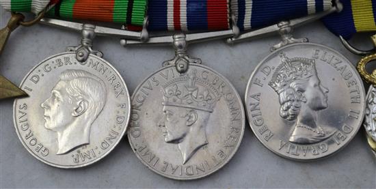 A WWII group of six medals, awarded to Captain A.S. Chrystal, Royal Ordnance Corps,